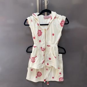 Juicy Couture Kids Sleeveless Hoodie & Skirt Set